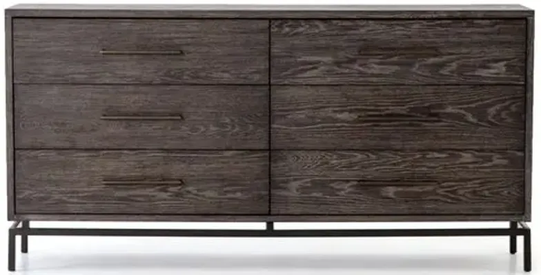 Elian 6-Drawer Dresser - Autumn Grey - Gray