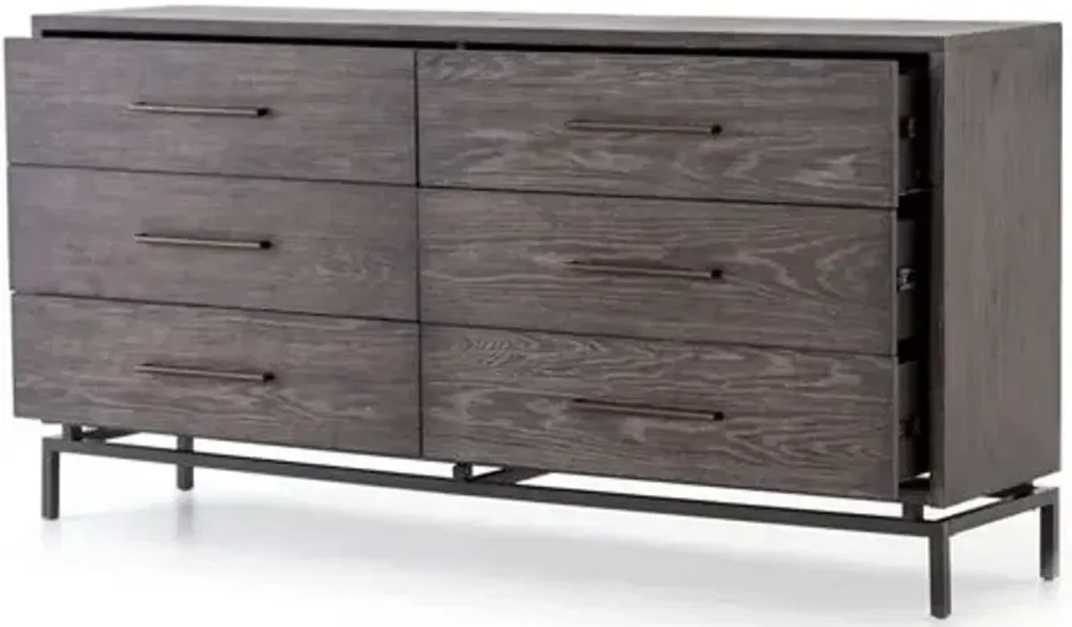 Elian 6-Drawer Dresser - Autumn Grey - Gray