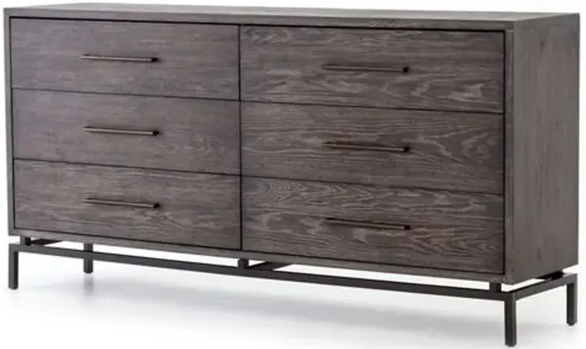 Elian 6-Drawer Dresser - Autumn Grey - Gray