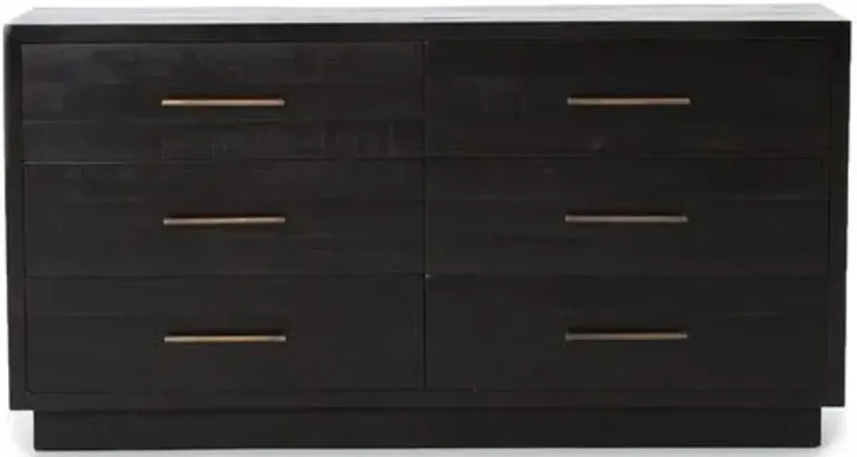 Myles 6-Drawer Dresser - Burnished Black