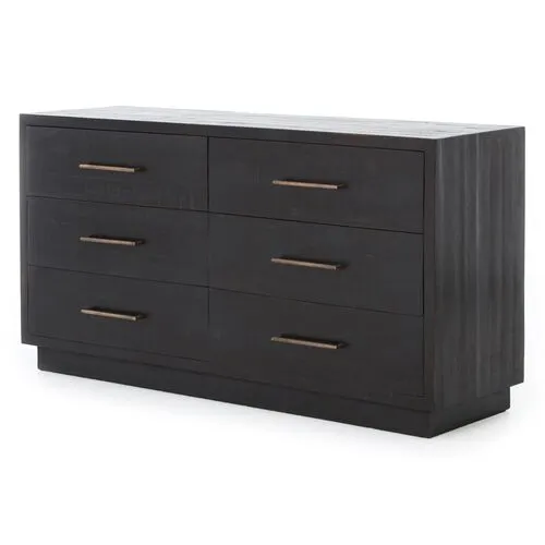 Myles 6-Drawer Dresser - Burnished Black