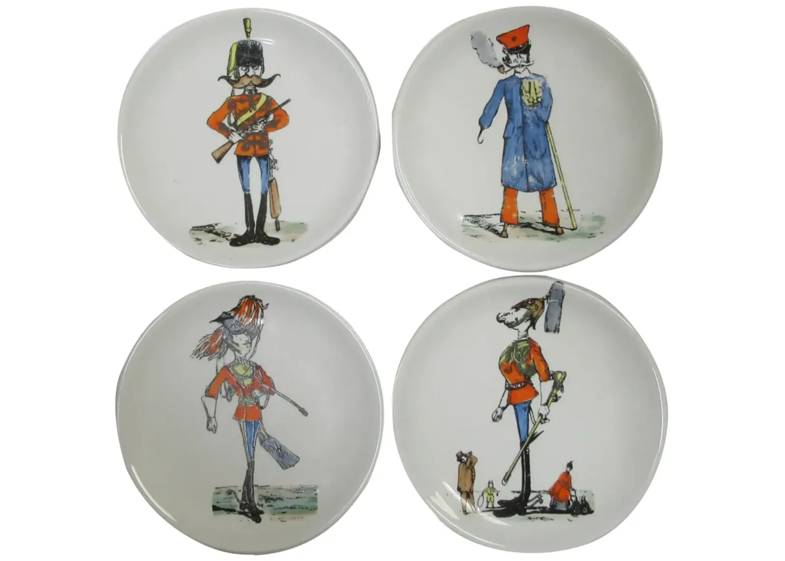 Fornasetti-Era Italian Coasters Set of 4 - The Emporium Ltd. - White