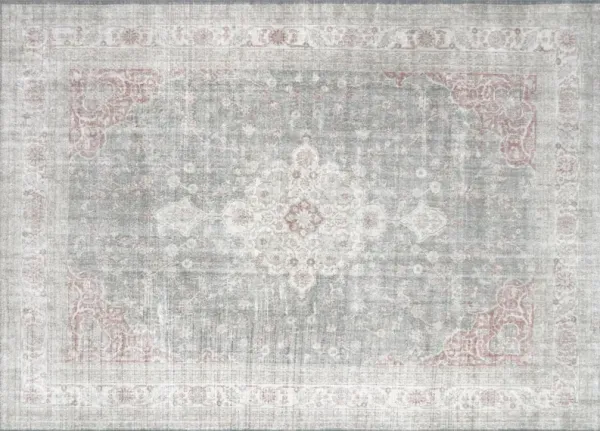 1960s Turkish Oushak Carpet - 8'11"x12'7" - Nalbandian - Gray