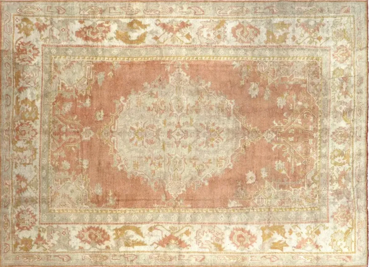 1920s Turkish Oushak Carpet - 9'2" x12'6" - Nalbandian - Orange