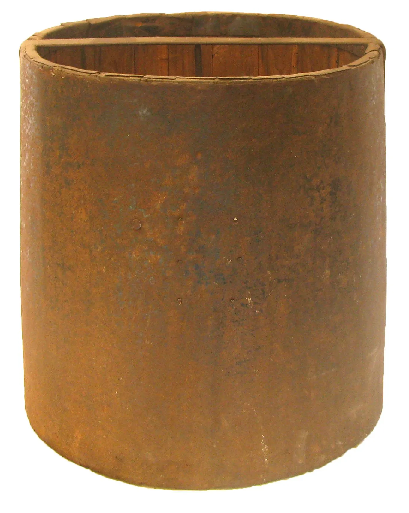 Antique French Wood &Metal Grain Measure - Chez Vous - Brown