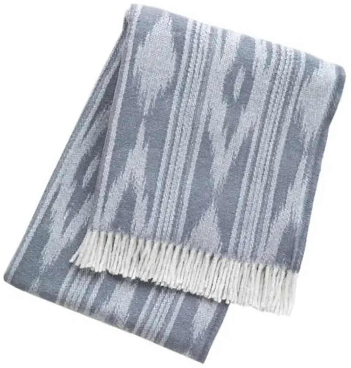 Georgie Night Blue Throw - Night Blue, Fringed