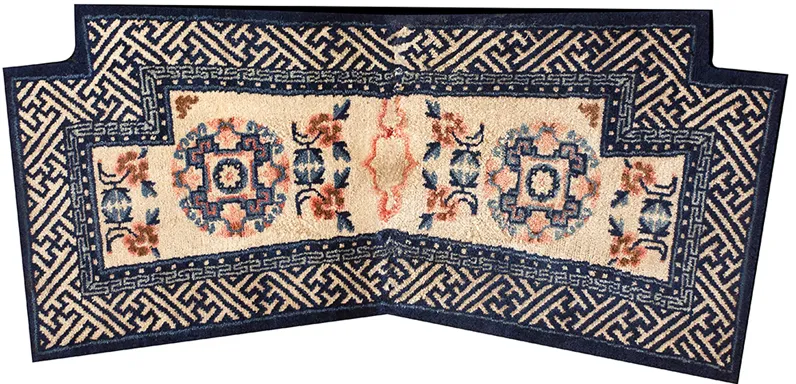 Chinese Horse Cover Rug 2'0" x 4'6" - Blue - Blue