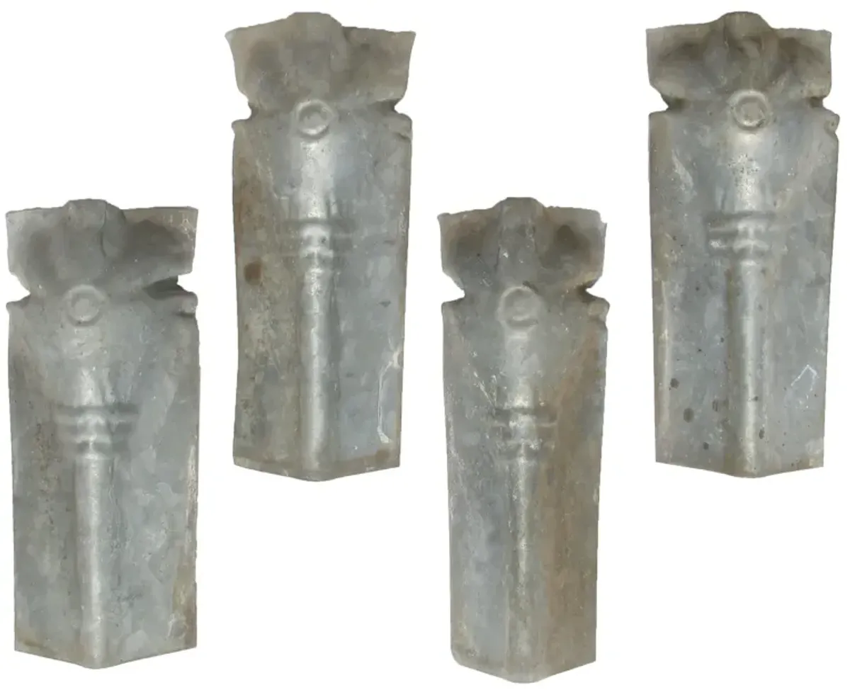 Zinc Architectural Elements - Set of 4 - Chez Vous - Silver