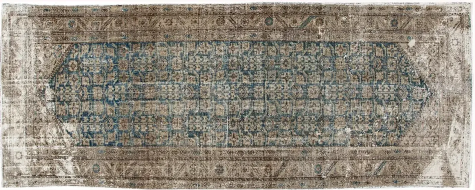 5'2 x13'2” Vintage Malayer Runner - Blue - Apadana