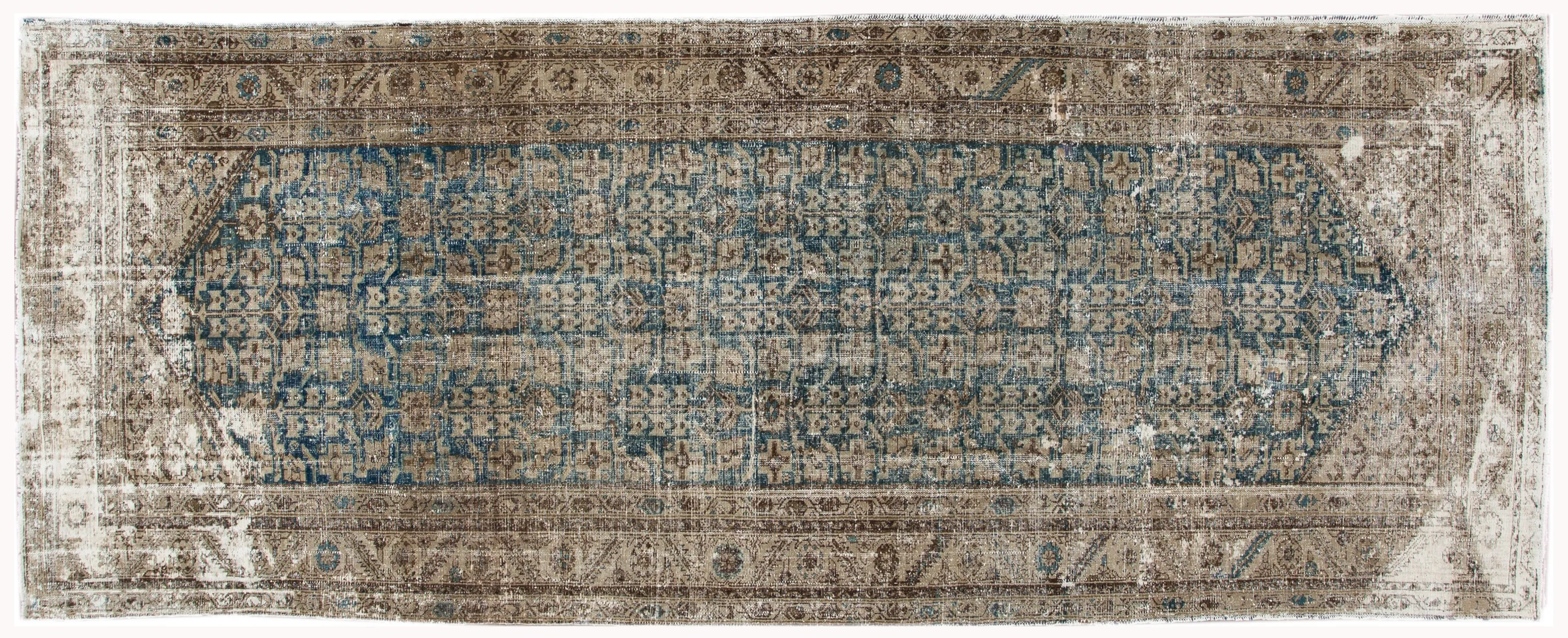 5'2”x13'2” Vintage Malayer Runner - Blue - Apadana