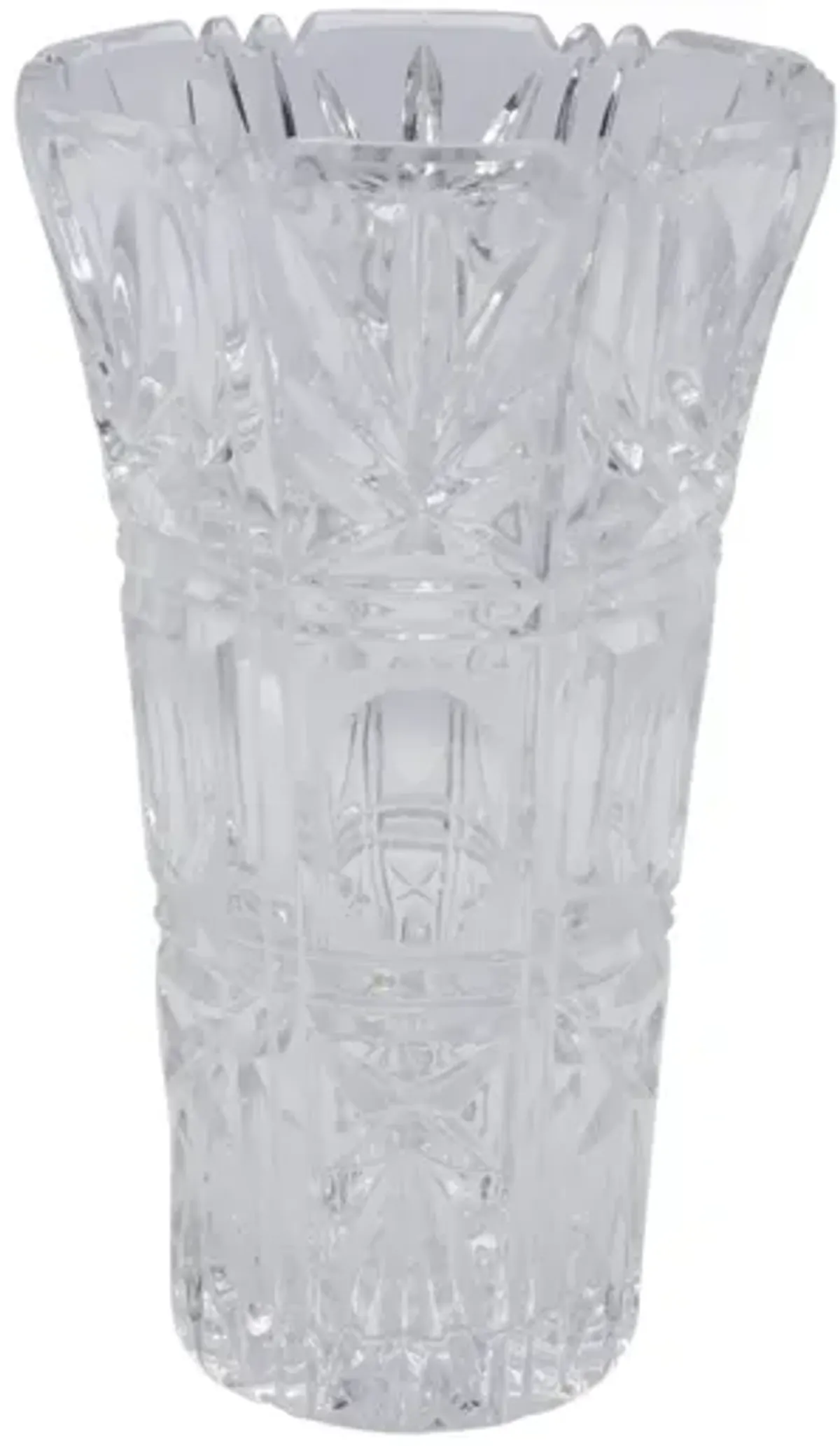 Art Deco Cut Glass Vase - Interesting Things - Clear