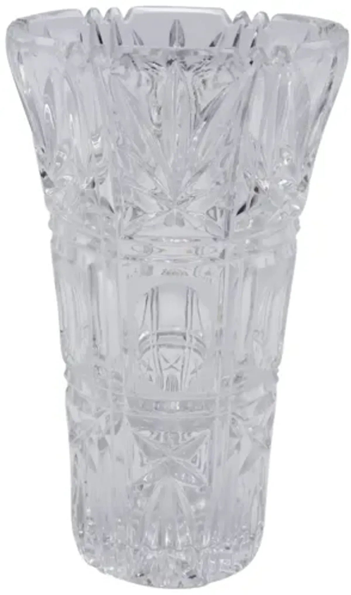 Art Deco Cut Glass Vase - Interesting Things - Clear