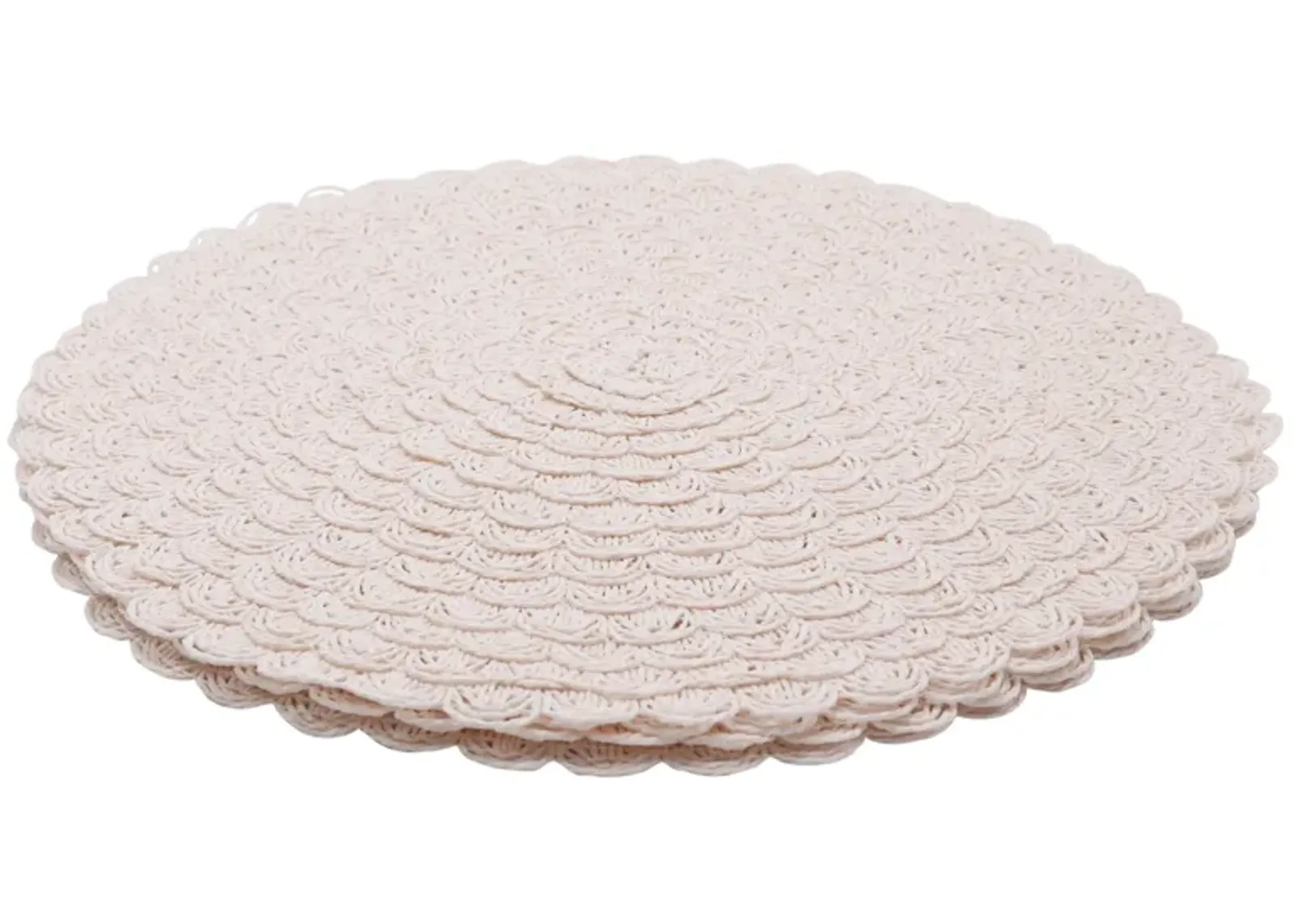 Round Crocheted Placemats - Set of 4 - Interesting Things - Pink