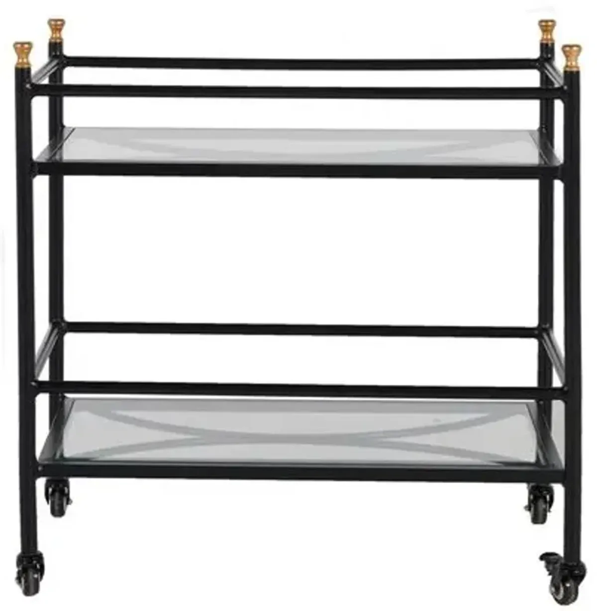 Frances Outdoor Bar Cart - Black