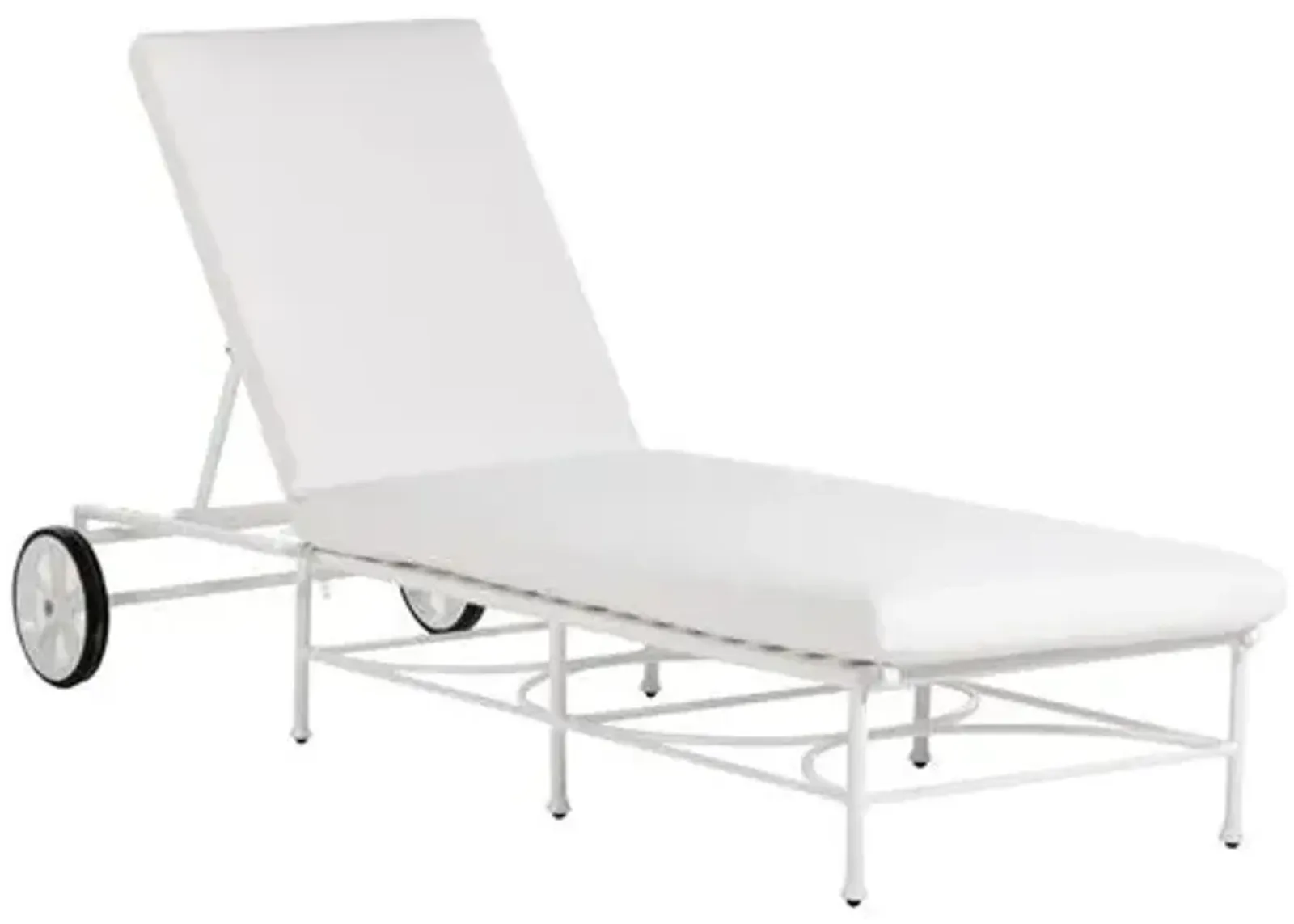 Frances White Outdoor Chaise - White - Comfortable, Sturdy, Stylish