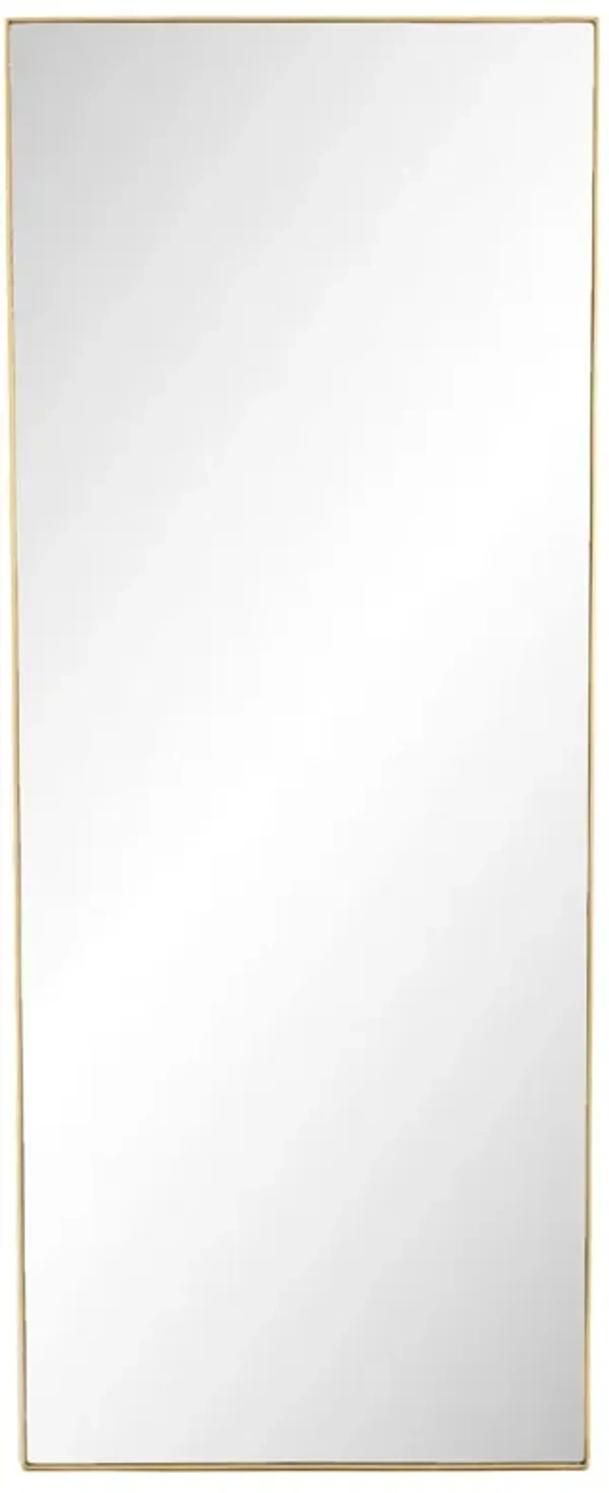 Odin Polished Brass Floor Mirror, Polished Brass