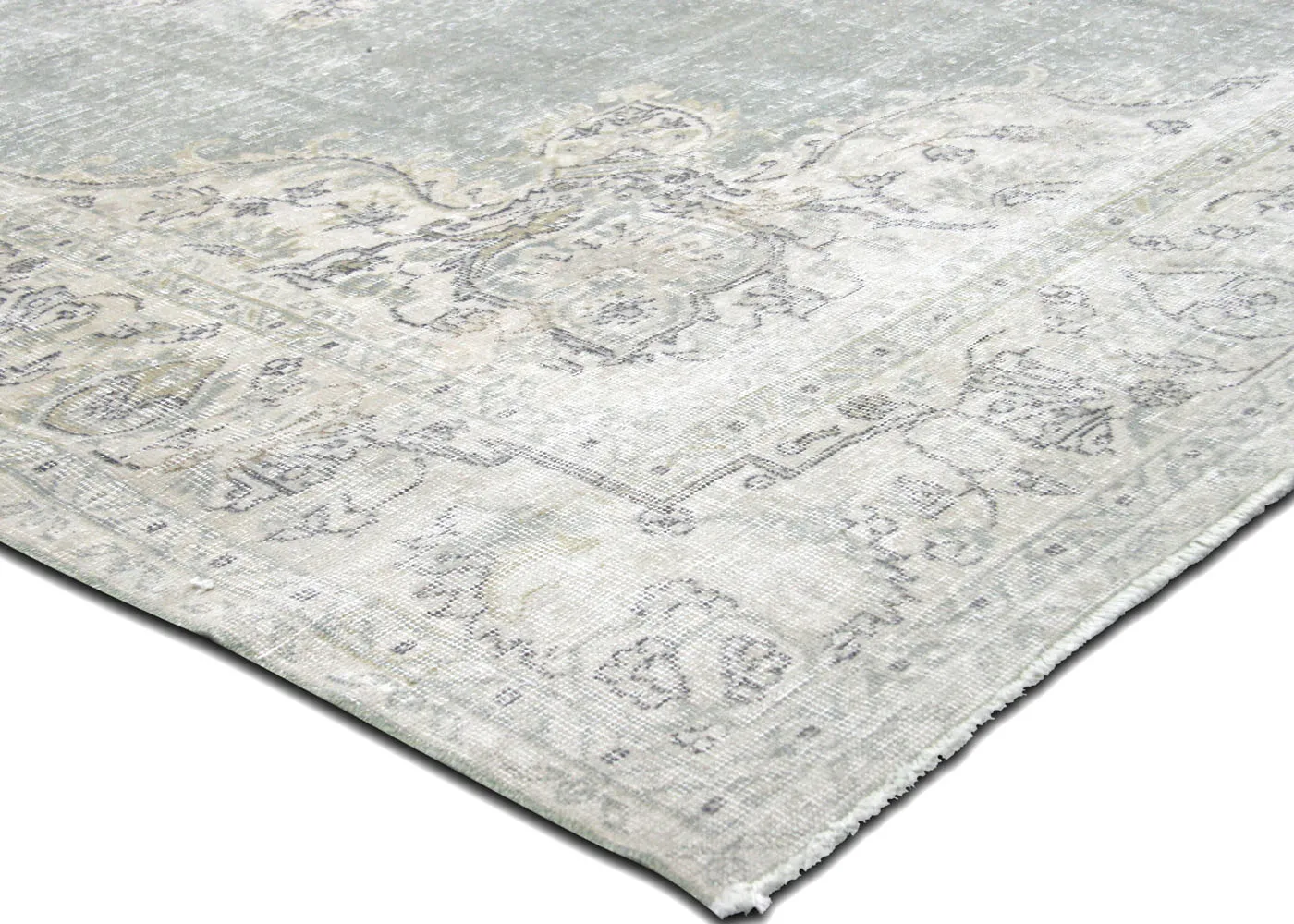 8'1"x11' 1960s Turkish Oushak Carpet - Nalbandian - Gray