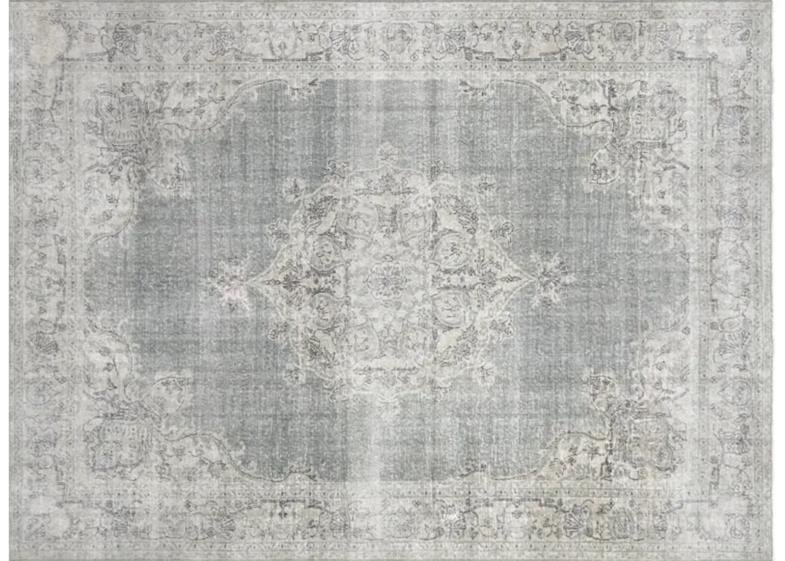 8'1"x11' 1960s Turkish Oushak Carpet - Nalbandian - Gray