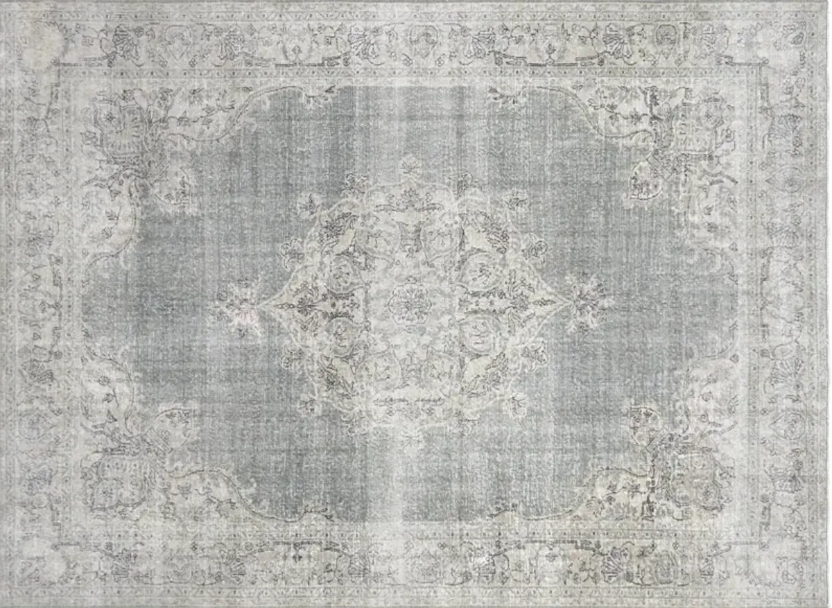 8'1"x11' 1960s Turkish Oushak Carpet - Nalbandian - Gray