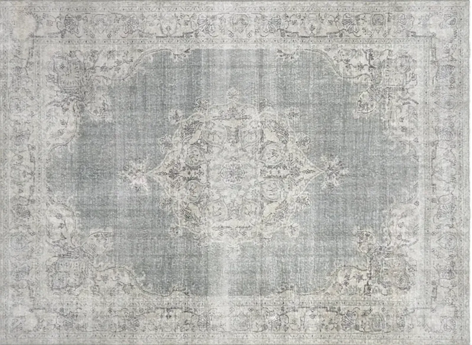 8'1"x11' 1960s Turkish Oushak Carpet - Nalbandian - Gray