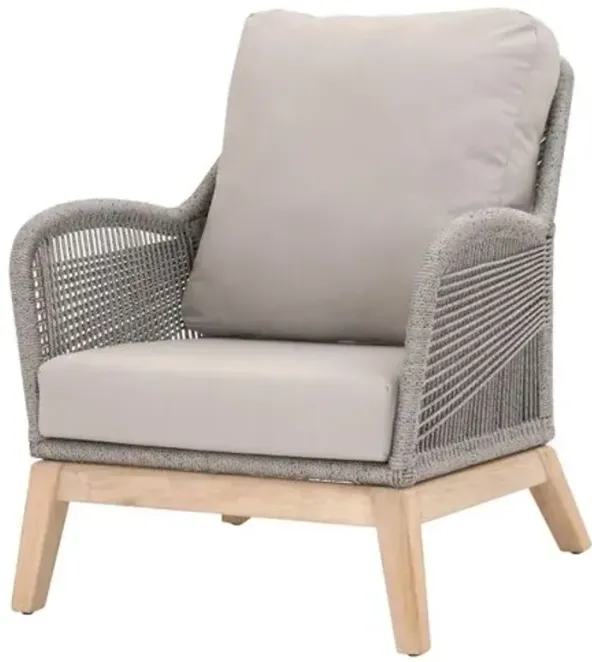 Easton Outdoor Rope Club Chair - Platinum/Smoke Gray
