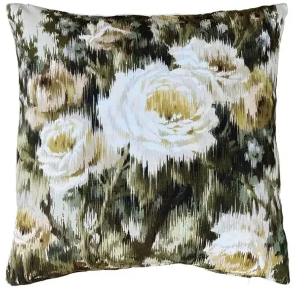 Olivia 20x20 Pillow - Olive/Ivory Floral - Kim Salmela