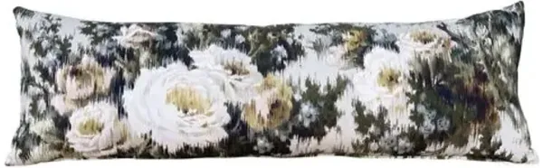Olivia 13x40 Body Pillow - Olive/Ivory Floral - Kim Salmela