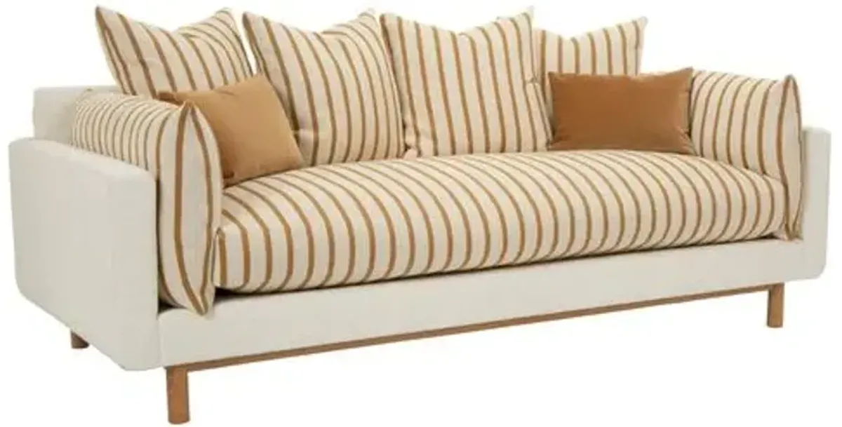 Sawyer Sofa - Honey Stripe - Kim Salmela - Handcrafted