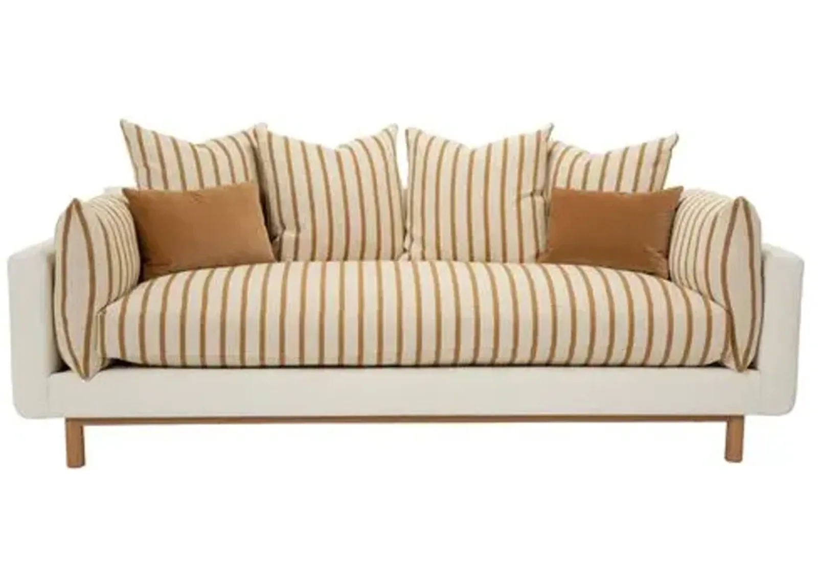 Sawyer Sofa - Honey Stripe - Kim Salmela - Handcrafted