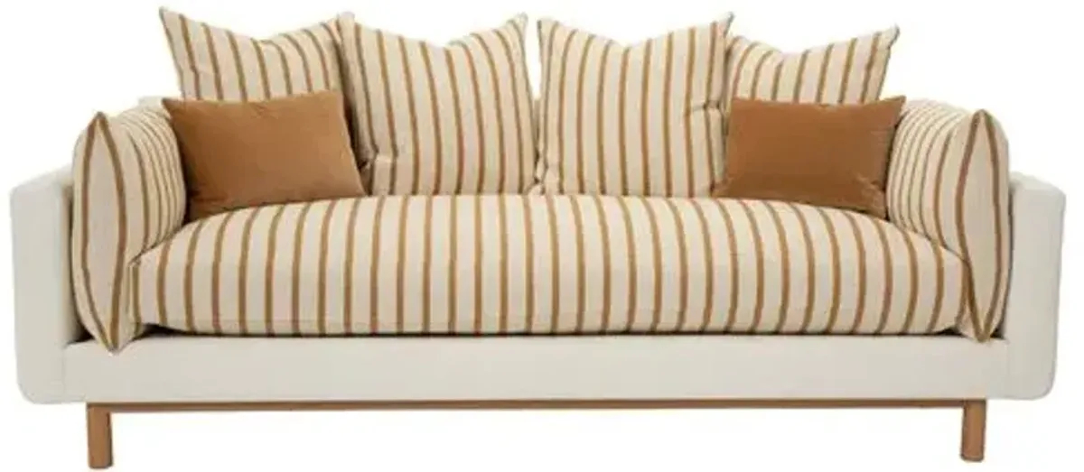 Sawyer Sofa - Honey Stripe - Kim Salmela - Handcrafted