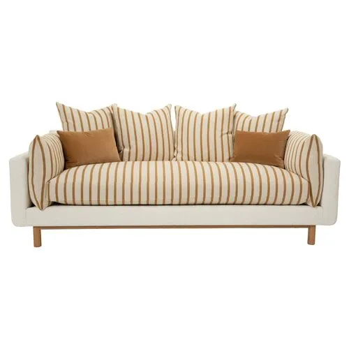 Sawyer Sofa - Honey Stripe - Kim Salmela - Handcrafted