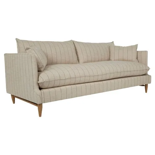 Merritt 90" Sofa - Huntington Natural Stripe - Kim Salmela