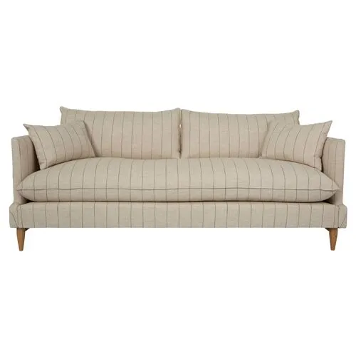 Merritt 90" Sofa - Huntington Natural Stripe - Kim Salmela