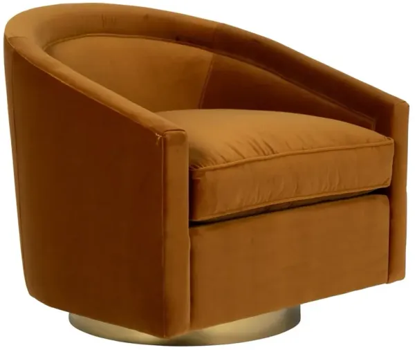 Benson Swivel Chair, Velvet