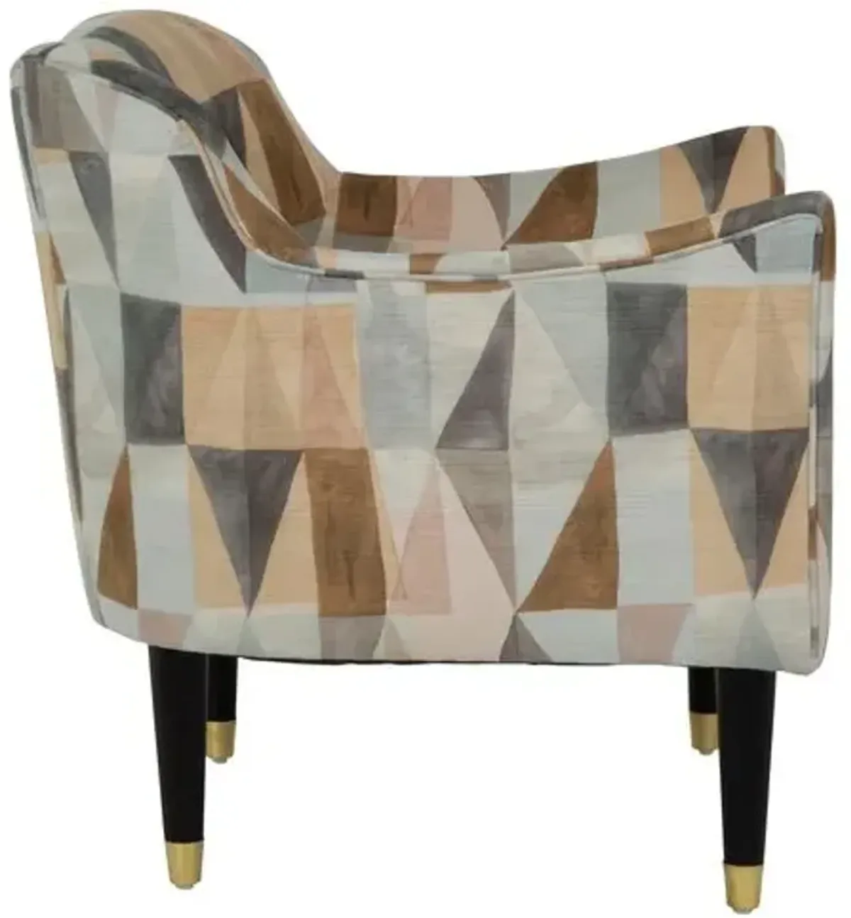 Alexander Patterned Accent Chair - Blush/Gray Multi - Kim Salmela, Comfortable, Durable, Cushioned