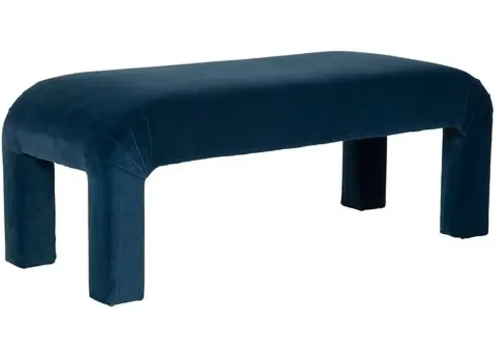 Vintage Hazel Waterfall Bench - Velvet - Kim Salmela - Blue