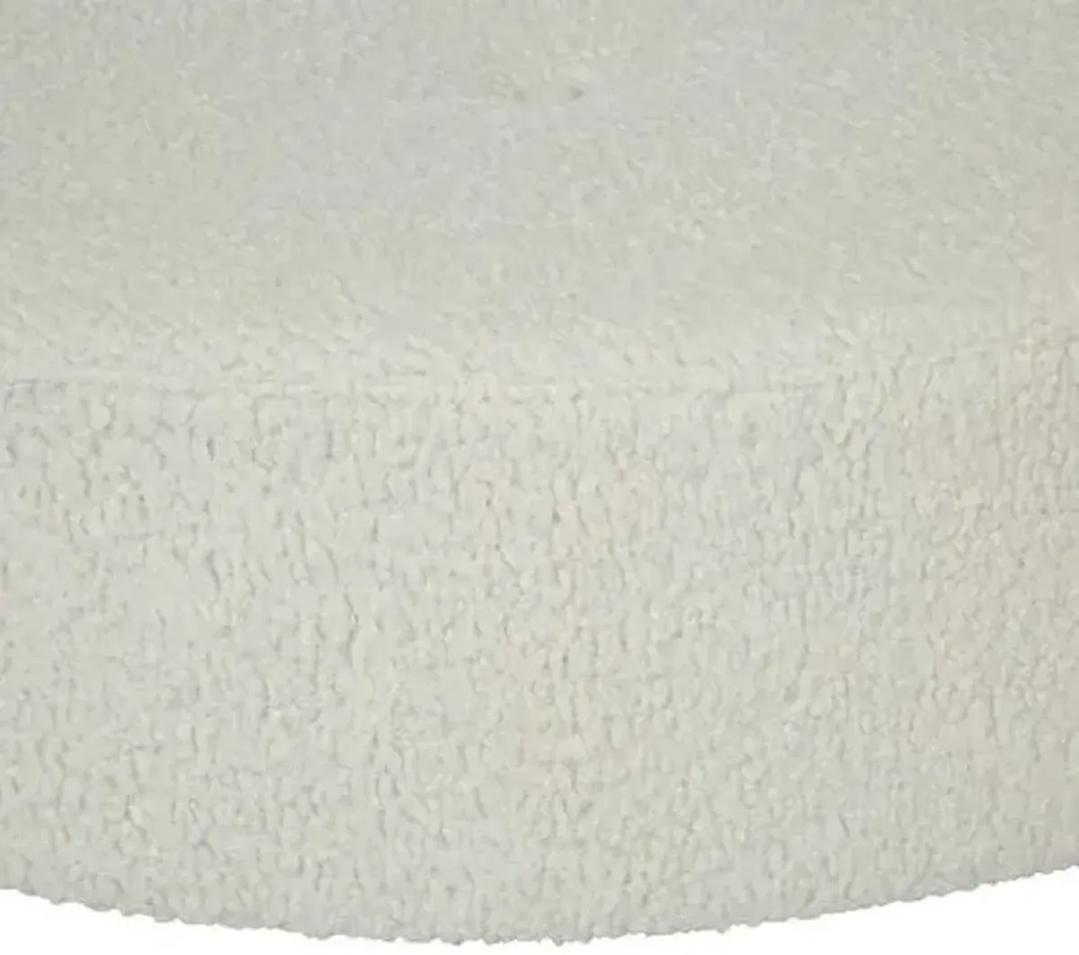 Nelson Round Cocktail Ottoman - Boucle - Kim Salmela - White