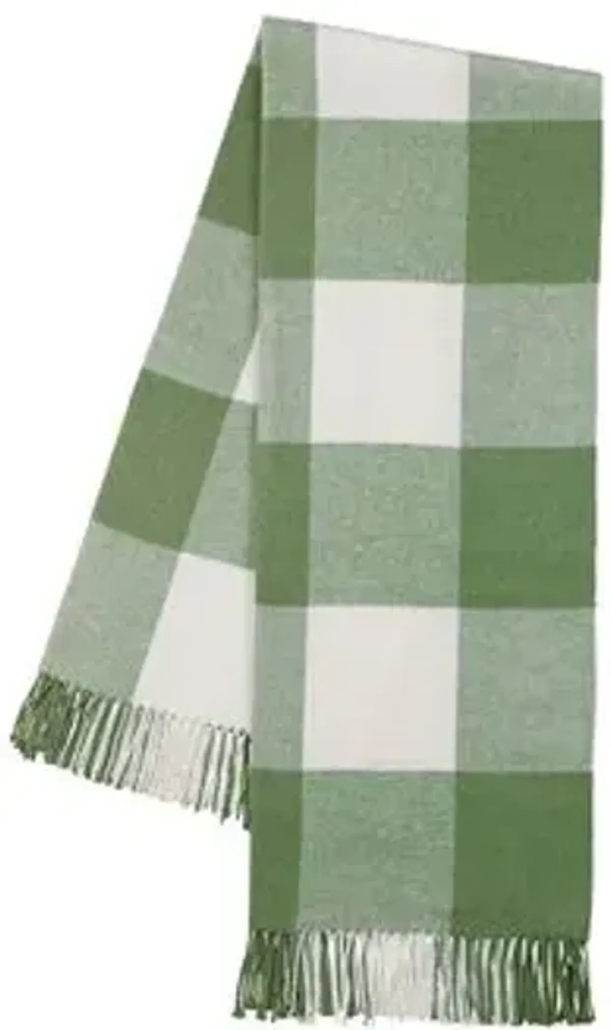 Buffalo Check Throw - Lands Downunder - Green, Fringed