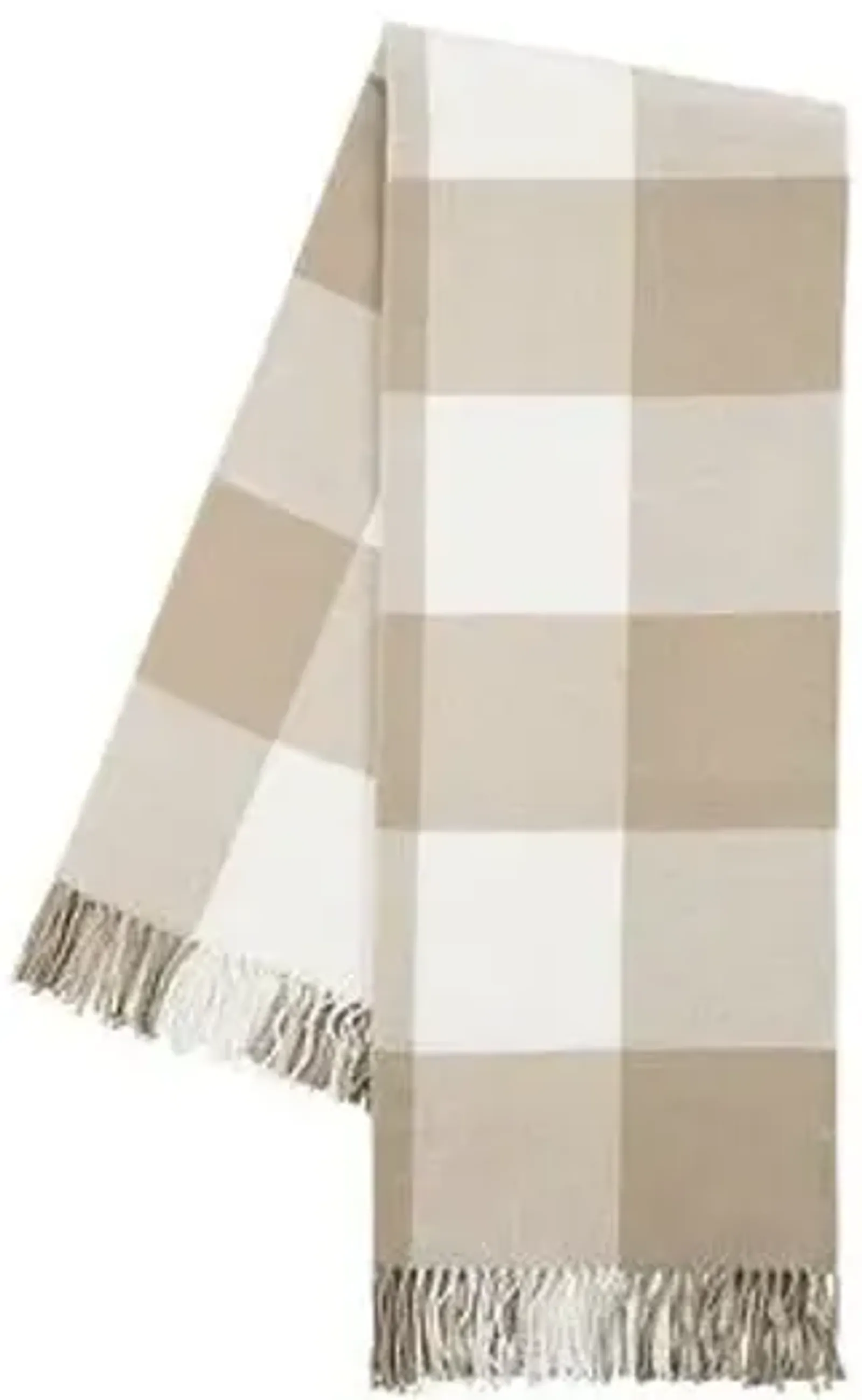 Buffalo Check Throw - Lands Downunder - Brown, Fringed