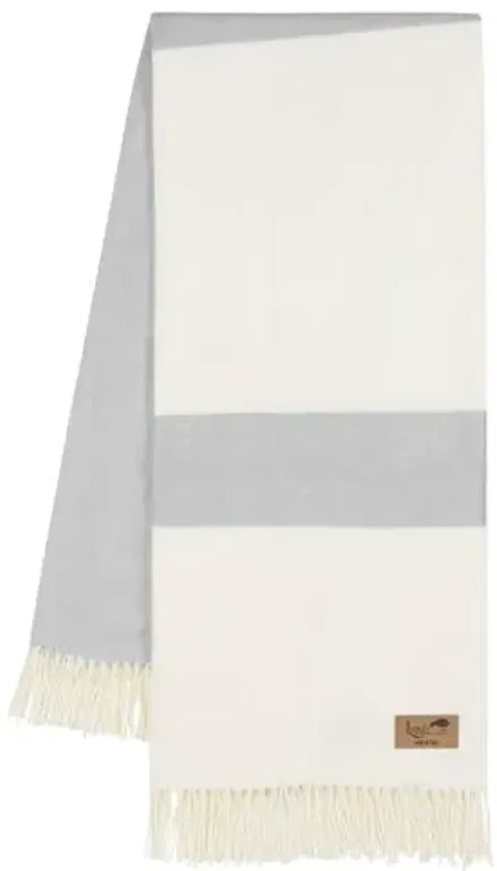 Sydney Herringbone Throw - Lands Downunder - Gray, Fringed