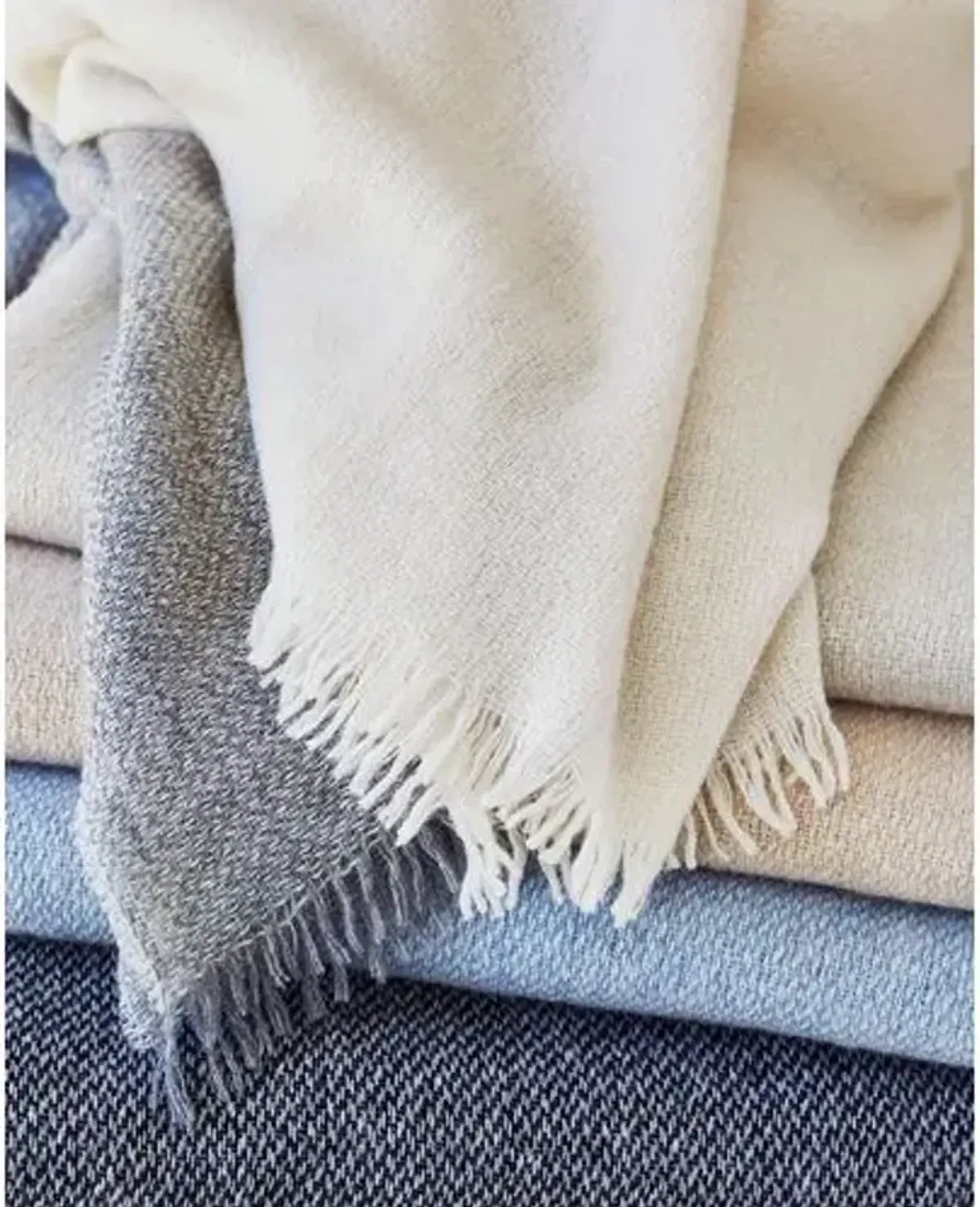 Italian Luna Cashmere Throw - Lands Downunder - Gray