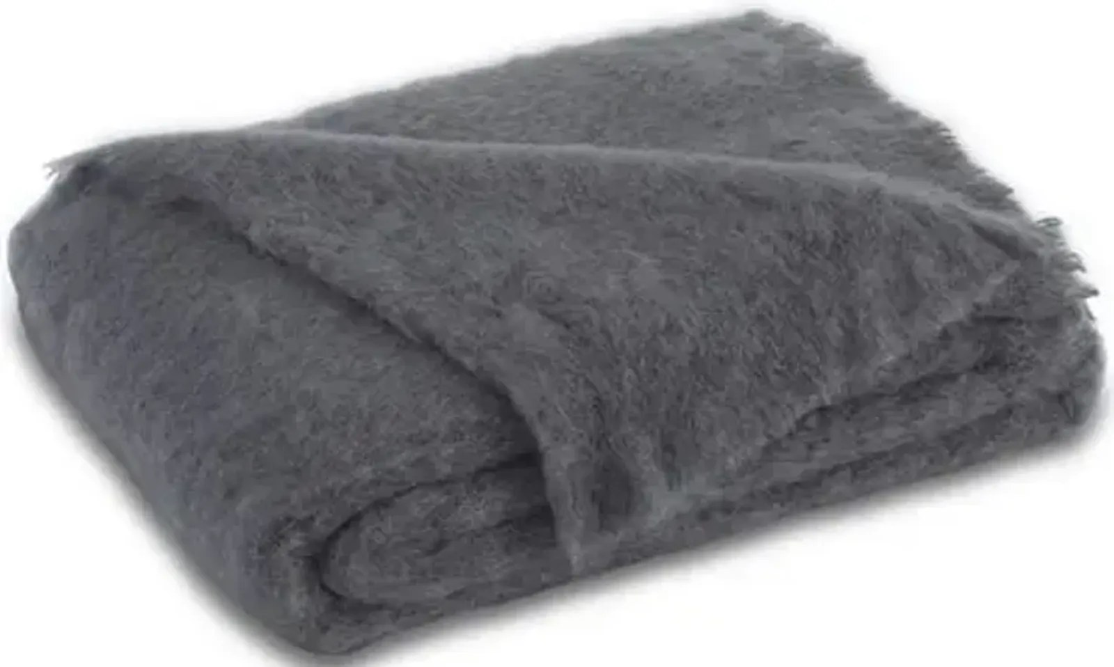 Brushed Mohair Throw - Lands Downunder, Fringed