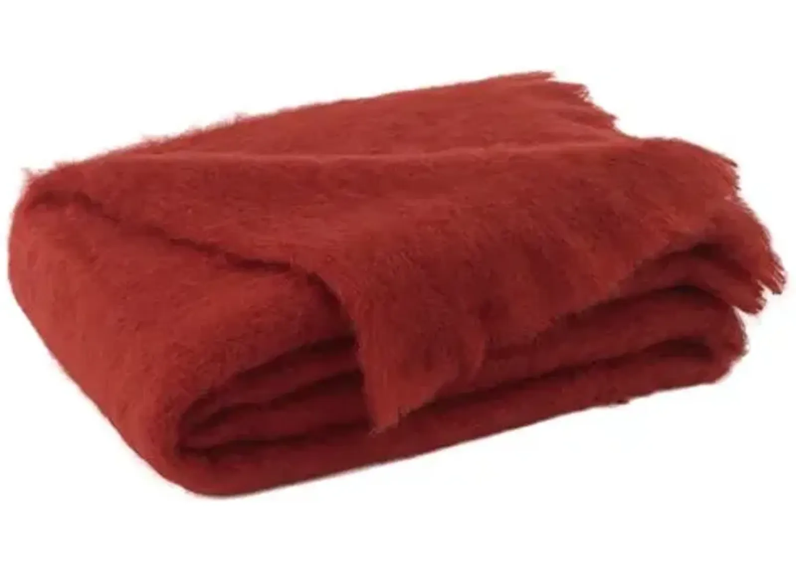 Brushed Mohair Throw - Lands Downunder, Fringed