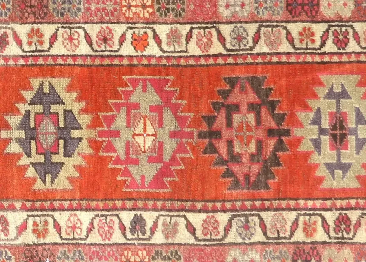 2'8"x13'11" 1960s Turkish Oushak Rug - Nalbandian - Orange - Orange