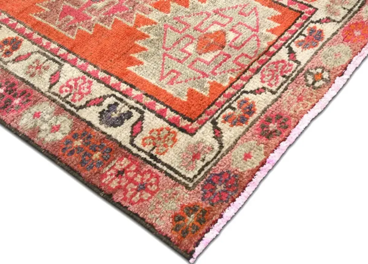 2'8"x13'11" 1960s Turkish Oushak Rug - Nalbandian - Orange - Orange