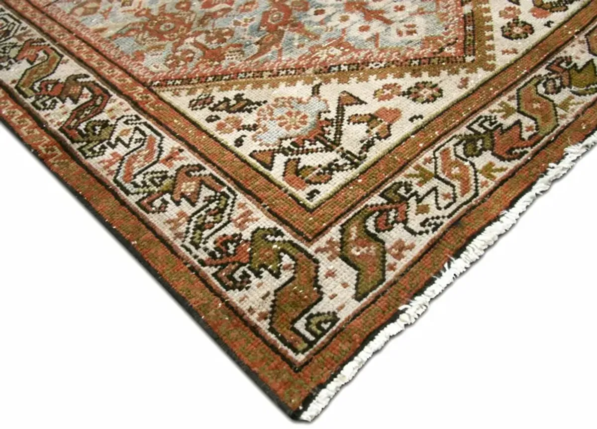 3'1"x13'2" 1920s Persian Melayer Rug - Nalbandian - Orange - Orange