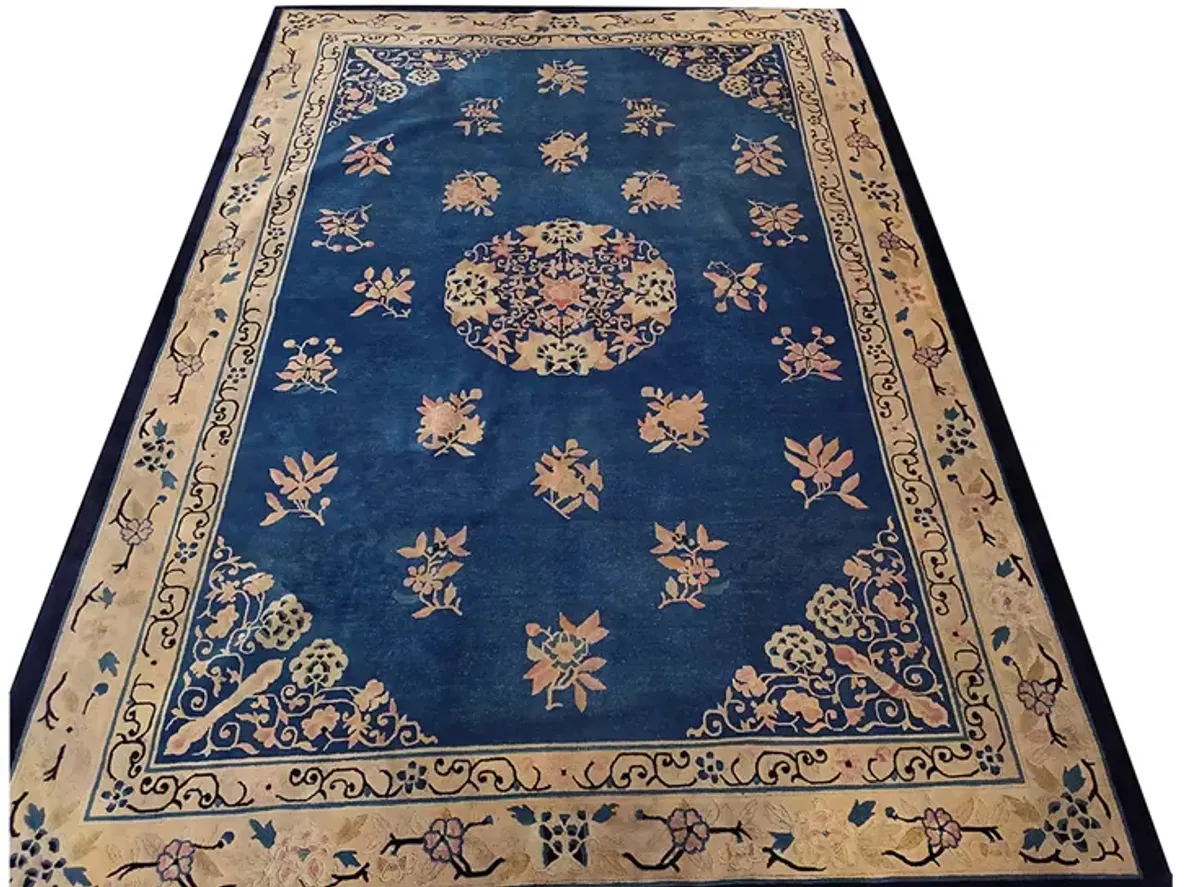 Chinese Peking Rug 6'2" x 8'8" - Blue - Blue