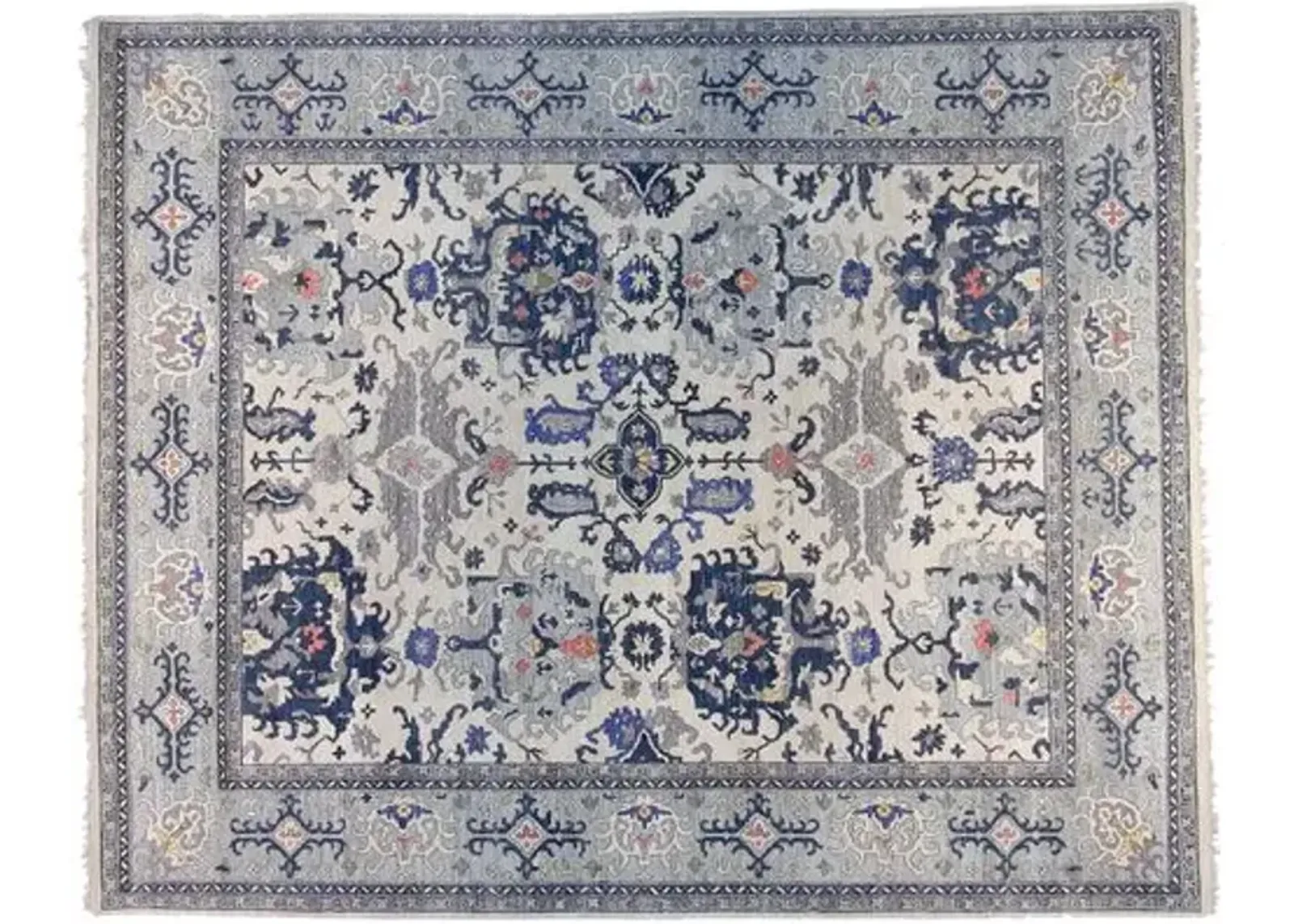 12'x15' Sari Michelle Rug - Ivory/Light Blue - F.J. Kashanian - Blue