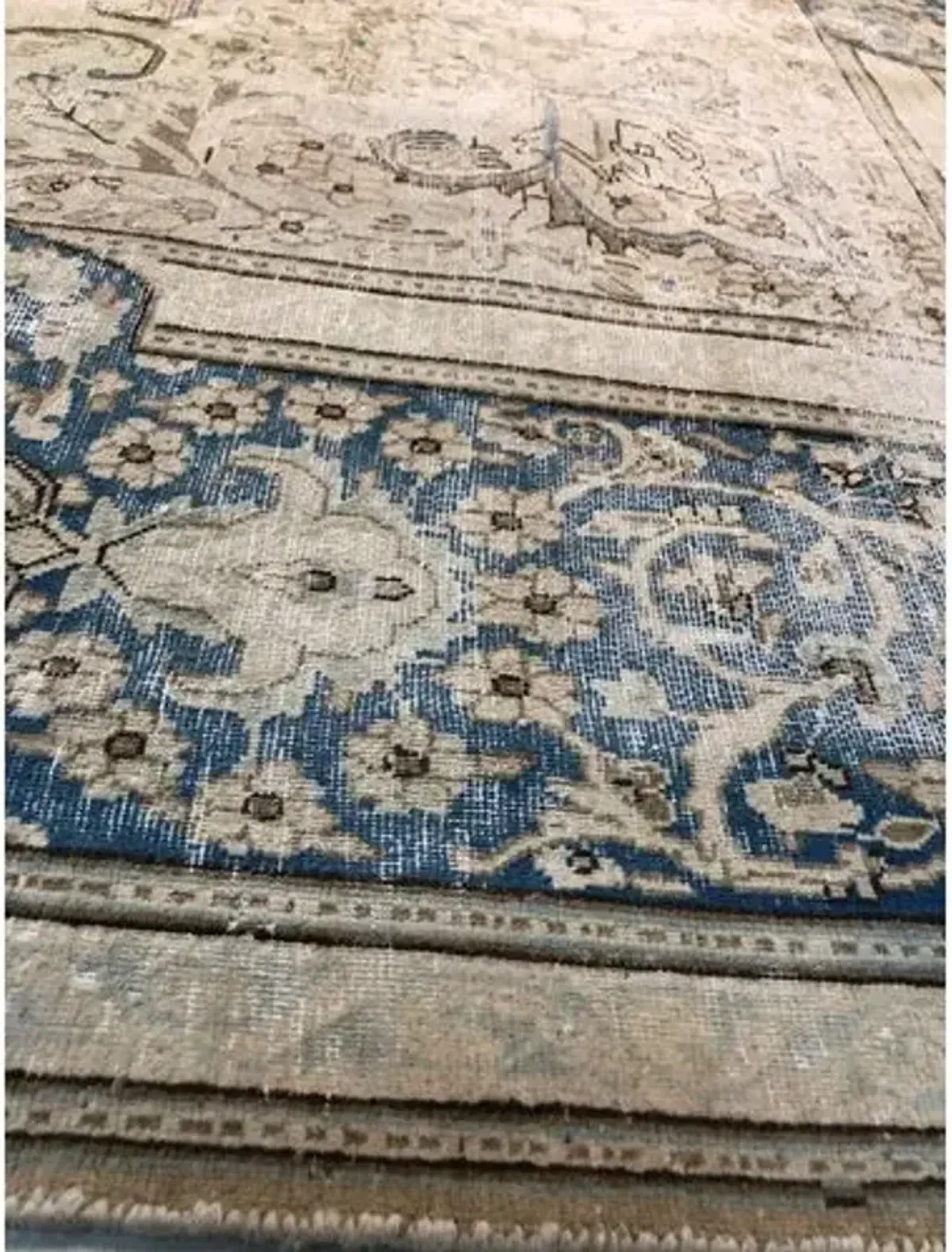 9'6"x12'6" Ava Rug - Ivory/Blue - F.J. Kashanian - Blue