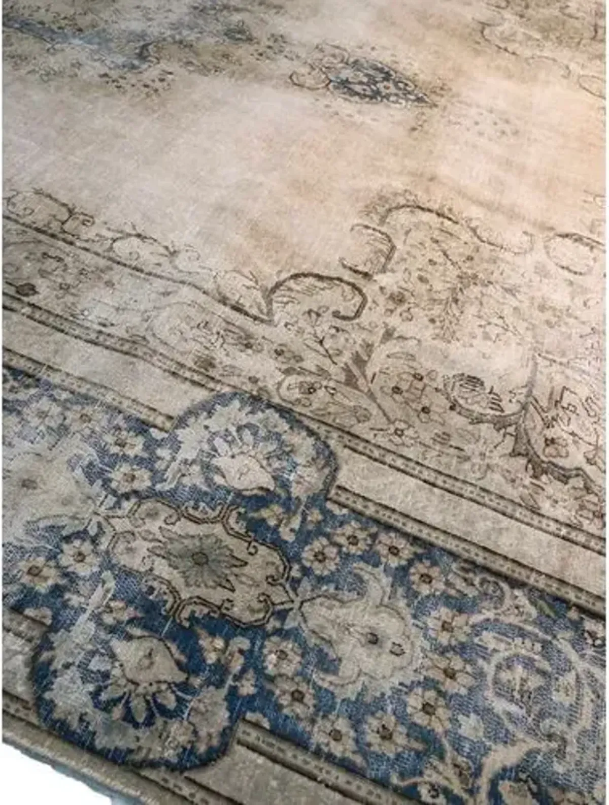 9'6"x12'6" Ava Rug - Ivory/Blue - F.J. Kashanian - Blue